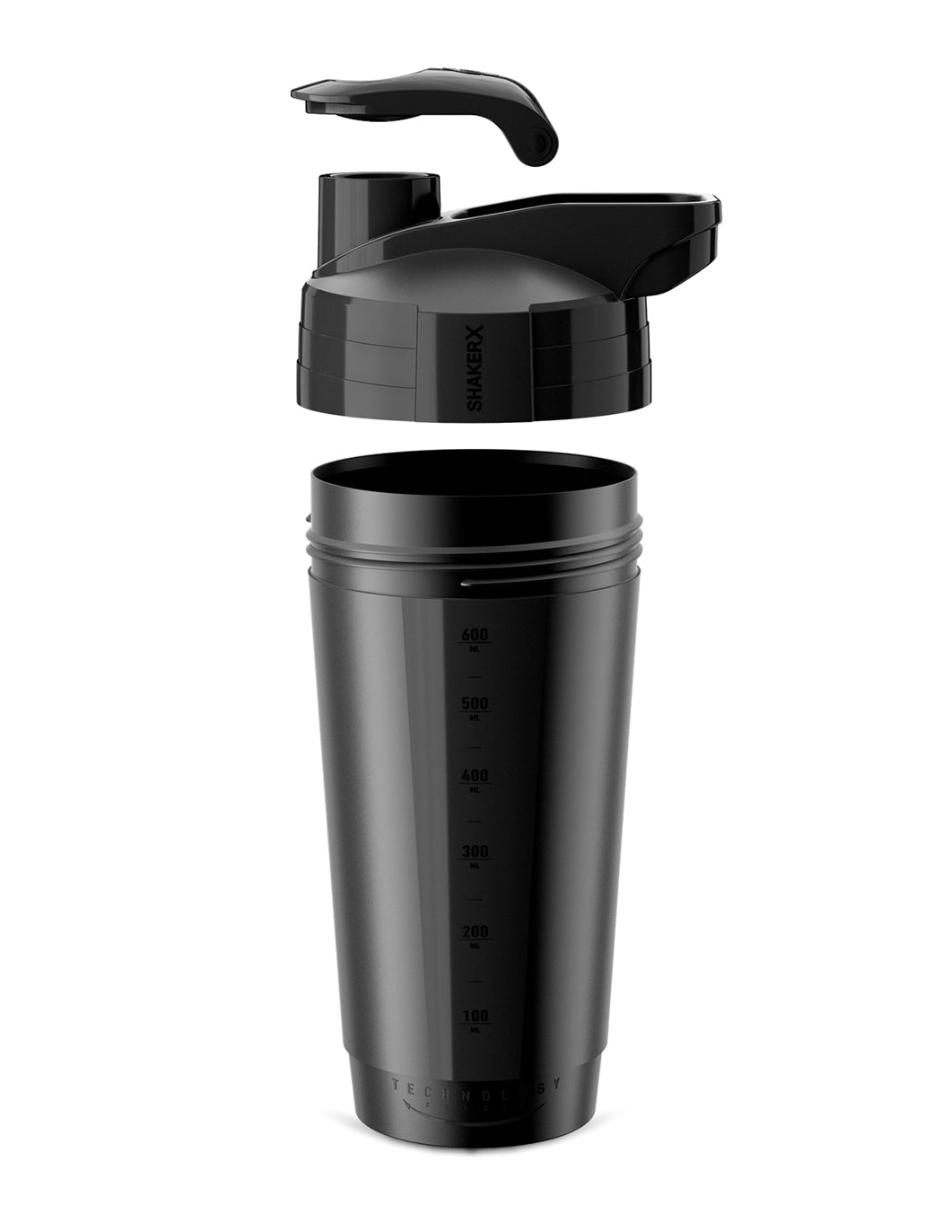 Schwarzer Protein Shaker – Shaker von Gym Generation, stilvoll und langlebig, ideal für Booster und Eiweiß-Drinks im Fitnessstudio.