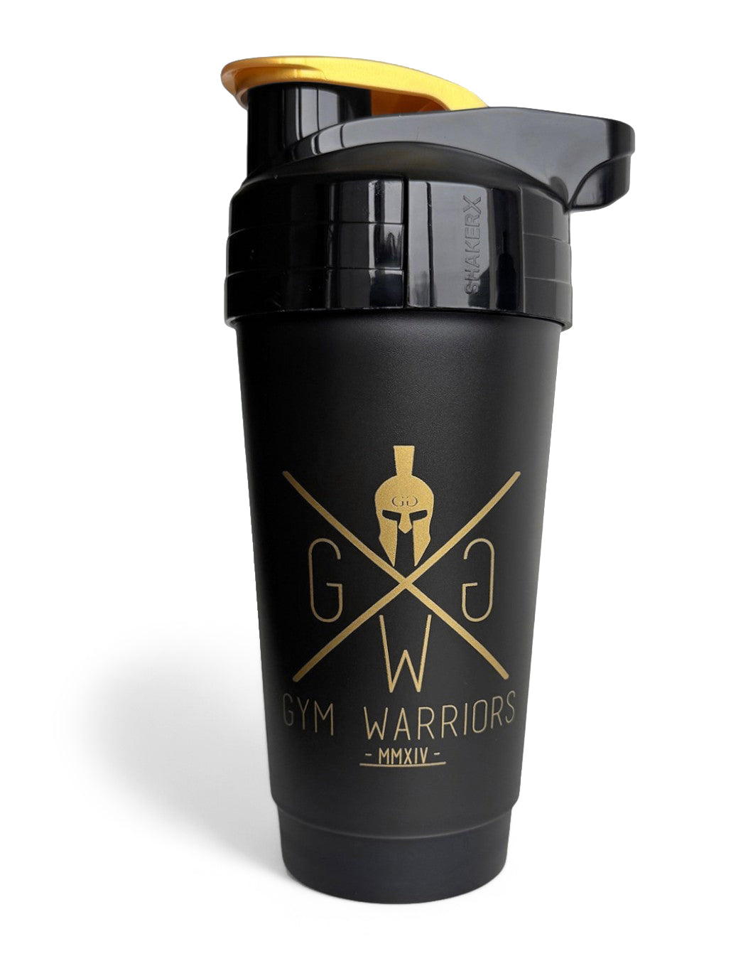 Gym Generation Shaker Schwarz mit Gold – Edler Protein Shaker mit 700 ml Fassungsvermögen, BPA-frei, auslaufsicher und mit goldenen Details für Fitness und Training.