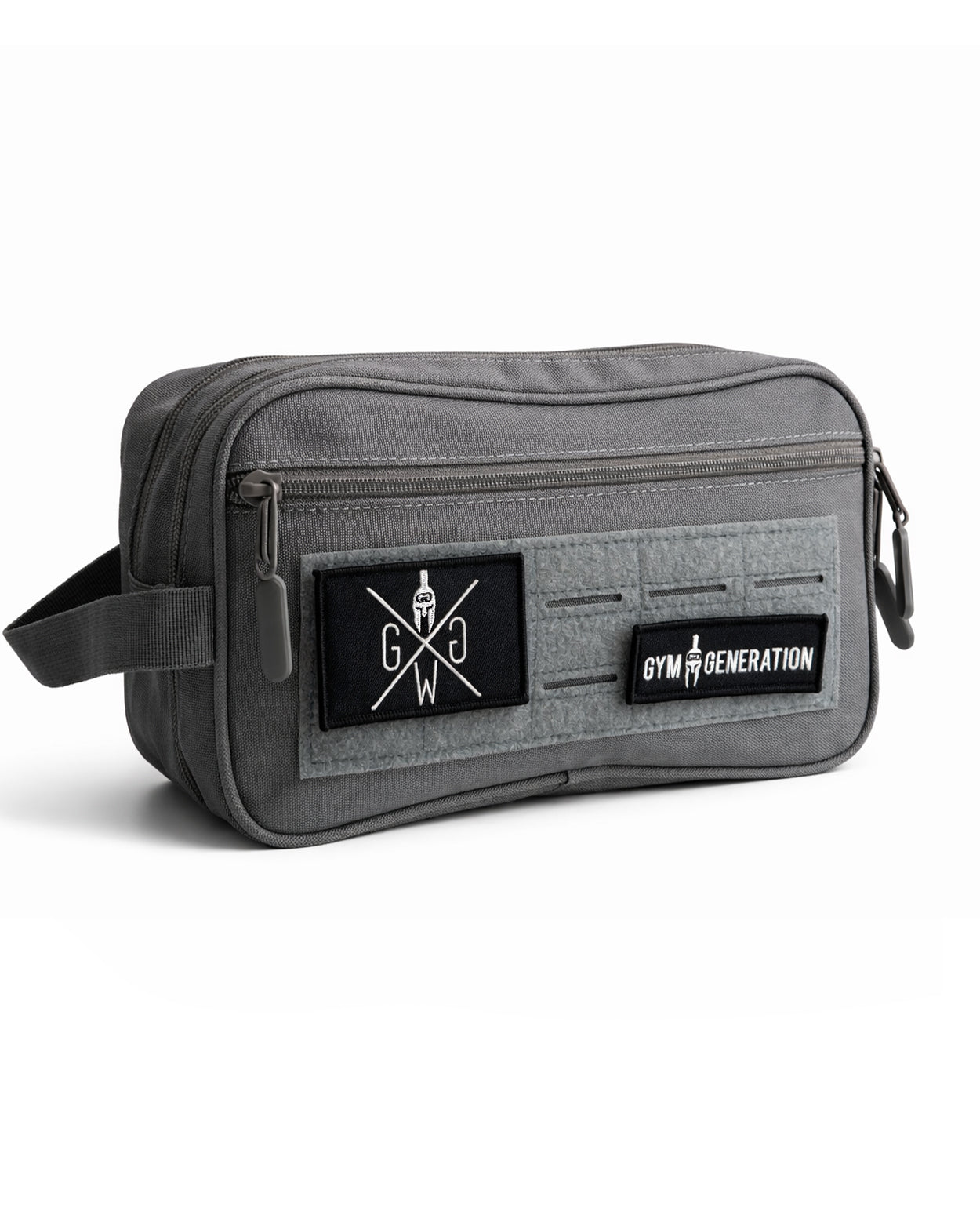 Necessaire Grau Gym Generation – Kulturbeutel für Fitness, Reisen und Alltag mit mehreren Fächern