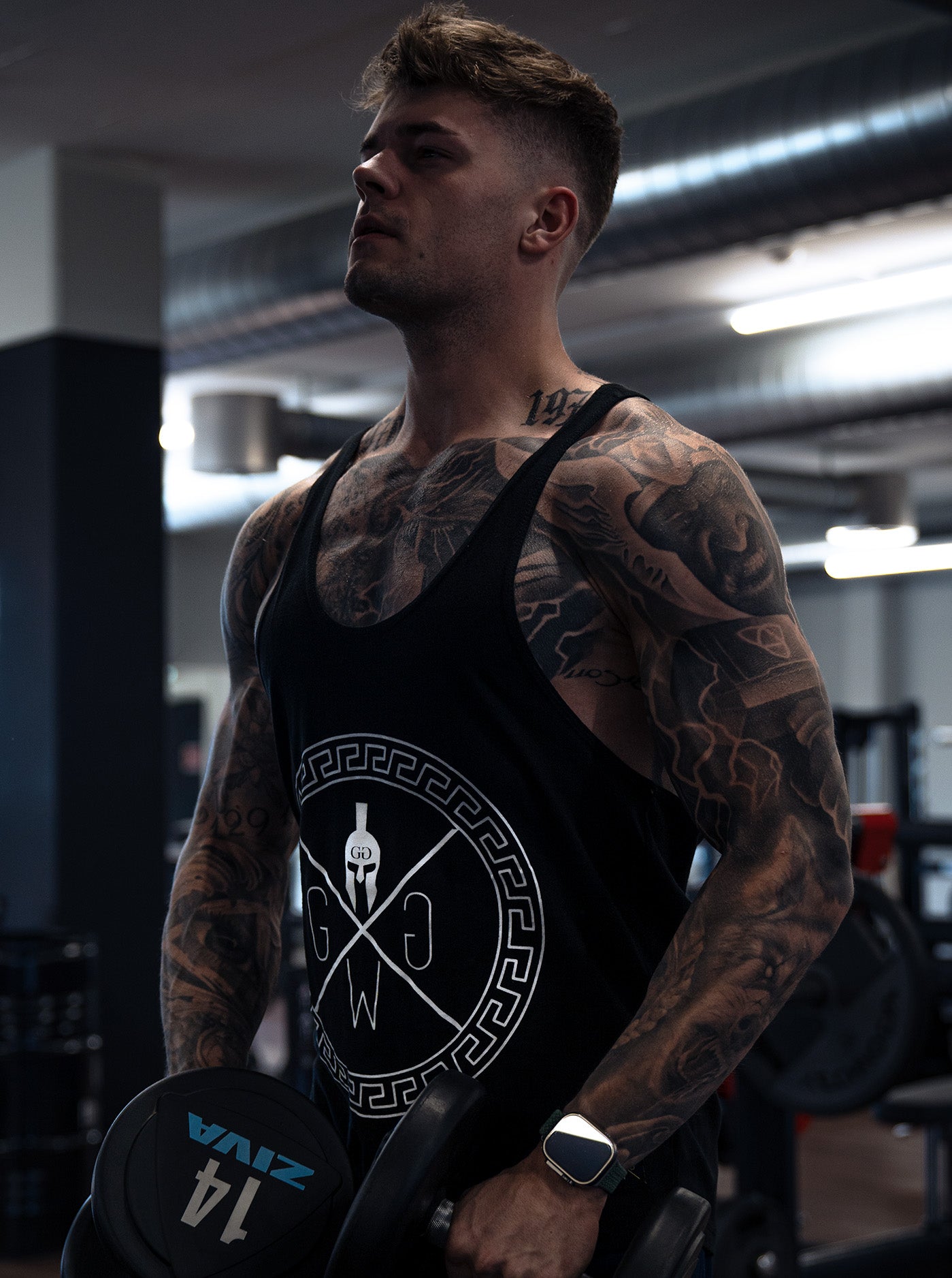 Herren Stringer Tank Top von Gym Generation aus hochwertiger Baumwolle – Ideal für intensives Training