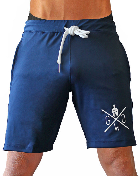 Herren Fitness Shorts in Night Blue von Gym Generation, ideal für Sport und Freizeit, mit maximaler Bewegungsfreiheit