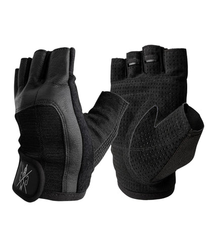 Trainingshandschuhe aus Leder - Schwarz