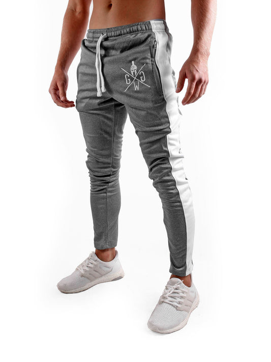 Gym Generation Herren Sporthose in Grau mit sportlichen Streifen und elastischem Bund