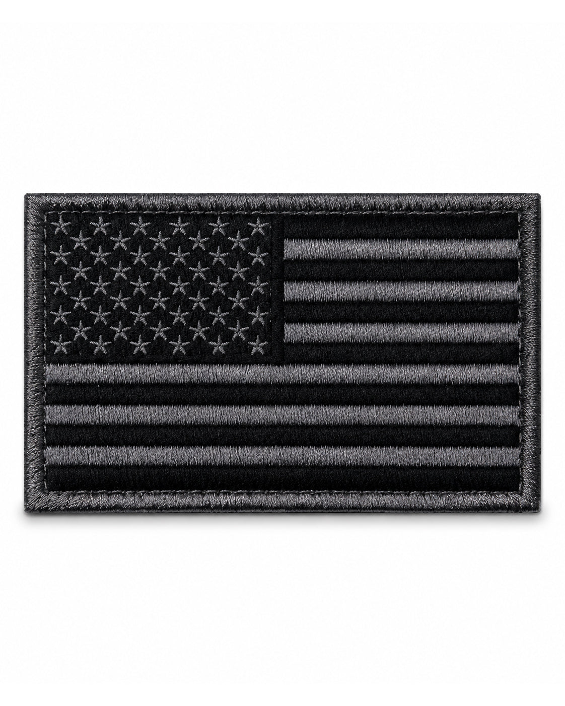 USA Flagge Patch in Silber – gestickter Klett-Aufnäher mit edlem Finish für Rucksack, Jacke und Gear.