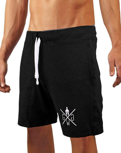 Leichte und strapazierfähige kurze Sportshorts in Schwarz für Herren, optimal für den täglichen Gebrauch im Gym