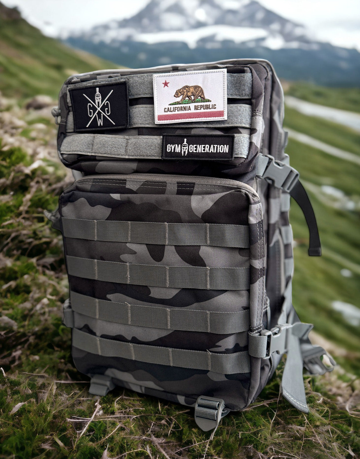 Wanderrucksack in den Schweizer Alpen 