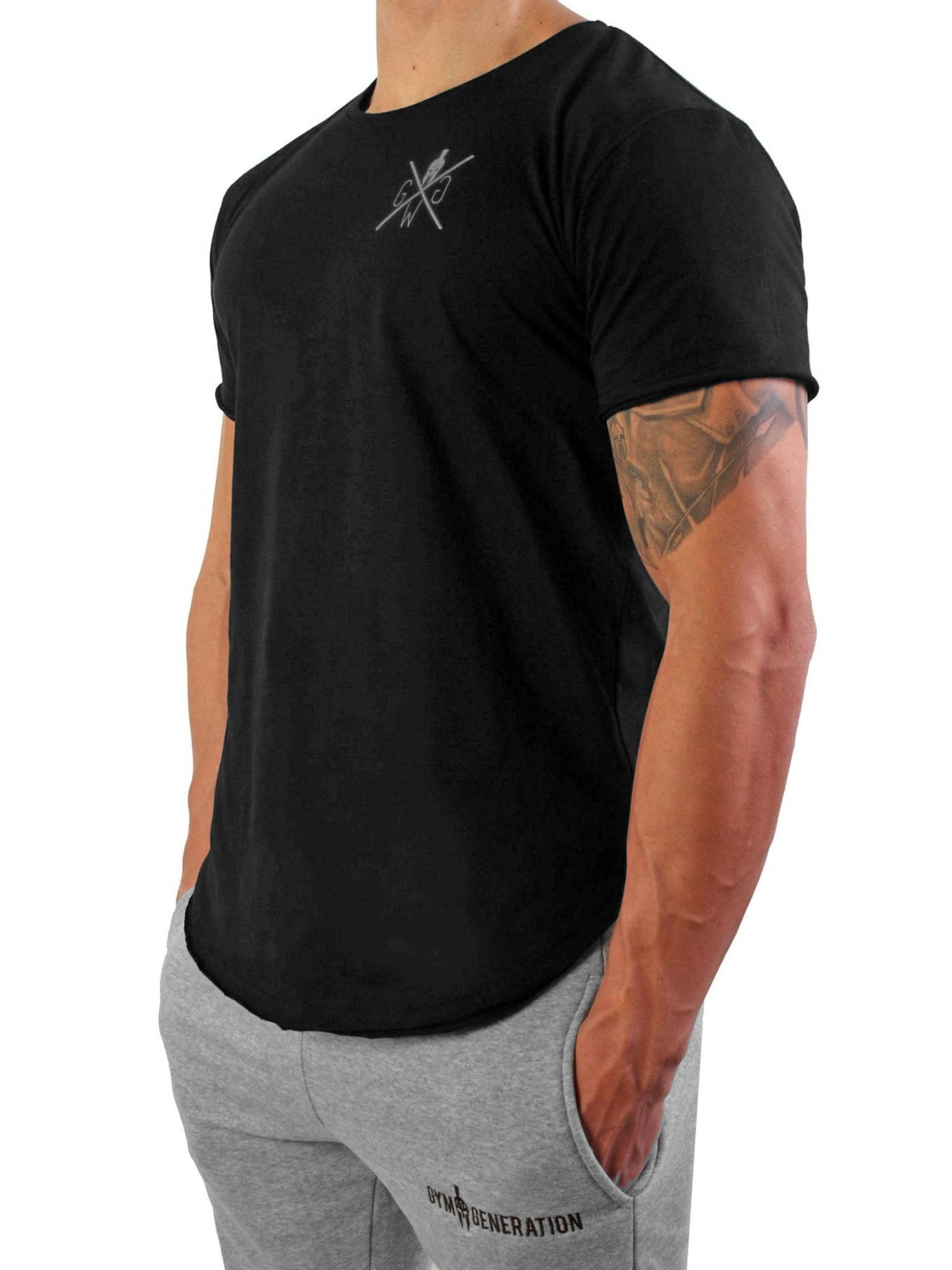 Hochwertiges "No Pain No Gain" Gym T-Shirt für Herren, zeigt deine Entschlossenheit beim Training.