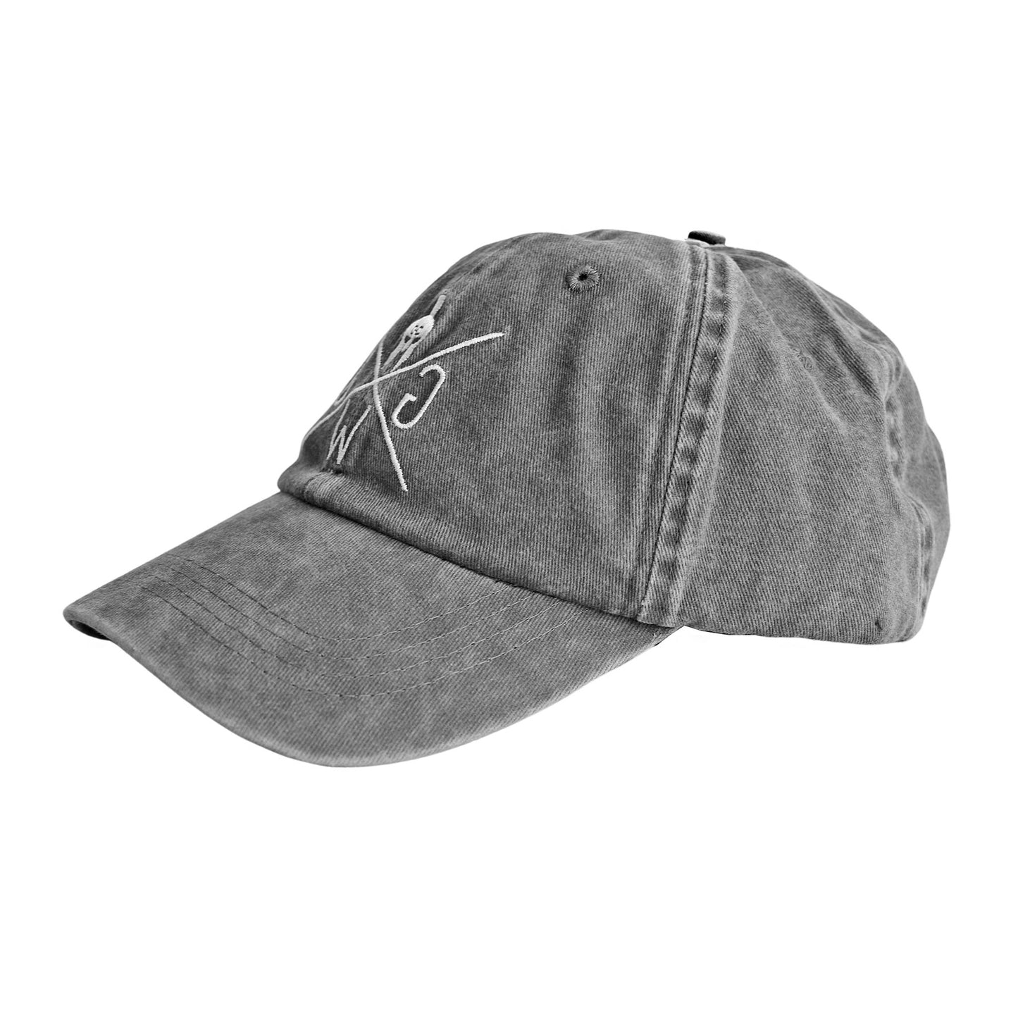 Stonewashed Cap "California" - Grau