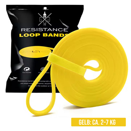 Gelbes Widerstandsband 2-7 kg – leichtes Trainingsband für Reha, Yoga, Mobility und sanfte Übungen