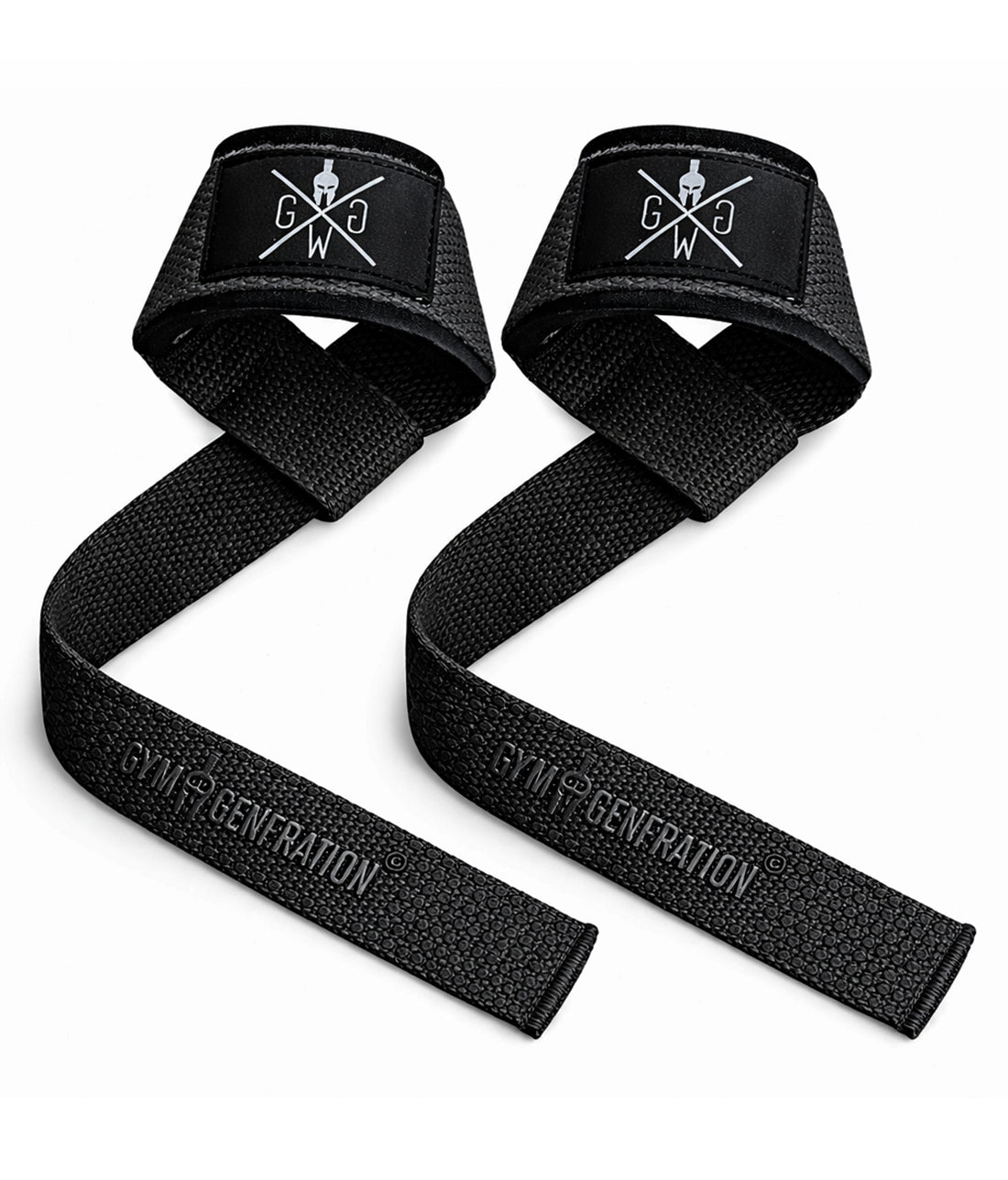 Gym Generation Zughilfen Schwarz – professionelle Lifting Straps mit Extra-Grip für Krafttraining, Deadlift, Klimmzüge & Bodybuilding