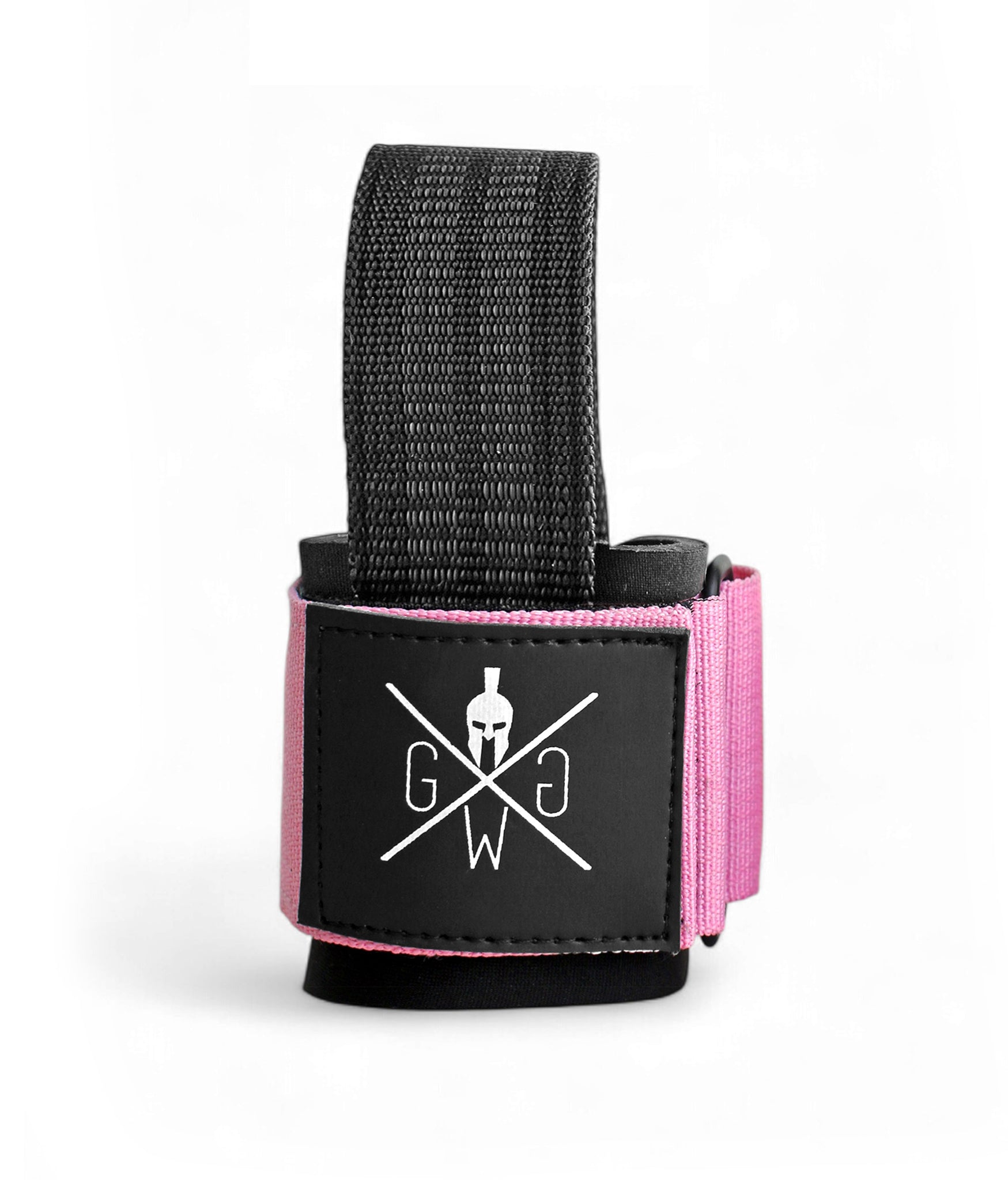 Fitness Zughilfen mit Handgelenkschutz für Frauen – Schwarz-Pink Lifting Straps mit robustem Logo Patch – ideal für Gewichtheben & Gym Training