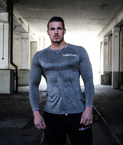 Seamless Gym Shirt für Fitness, Laufen und Skisport
