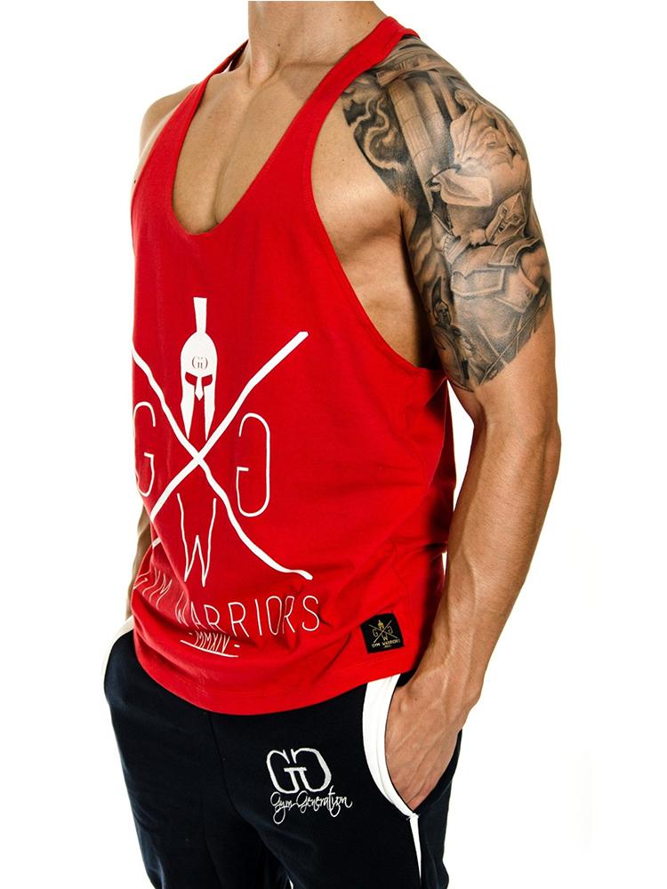 Rotes Gym Generation Stringer Tank Top für Herren – Komfortabel und funktional für intensive Workouts