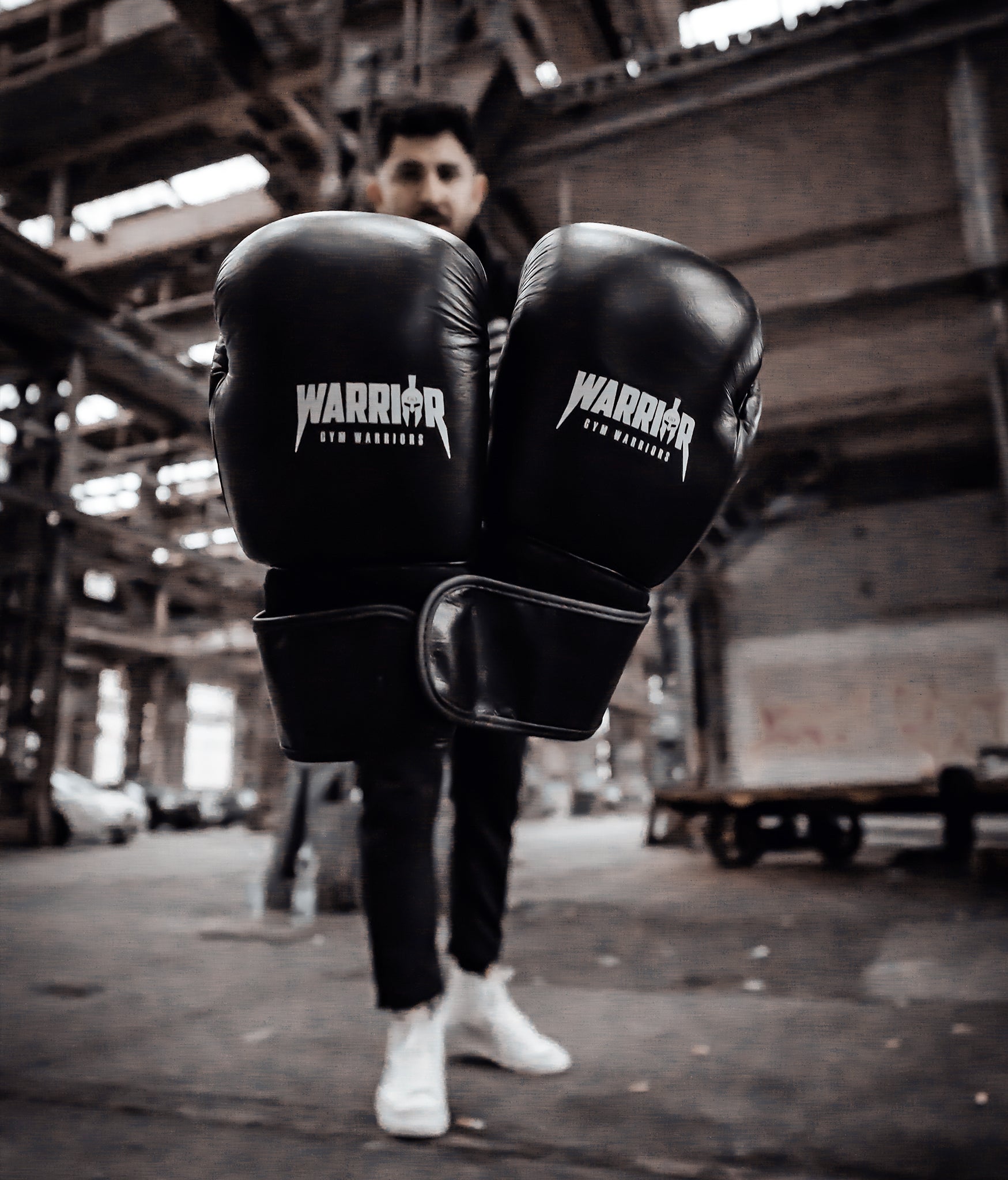 Leder Boxhandschuhe Schwarz