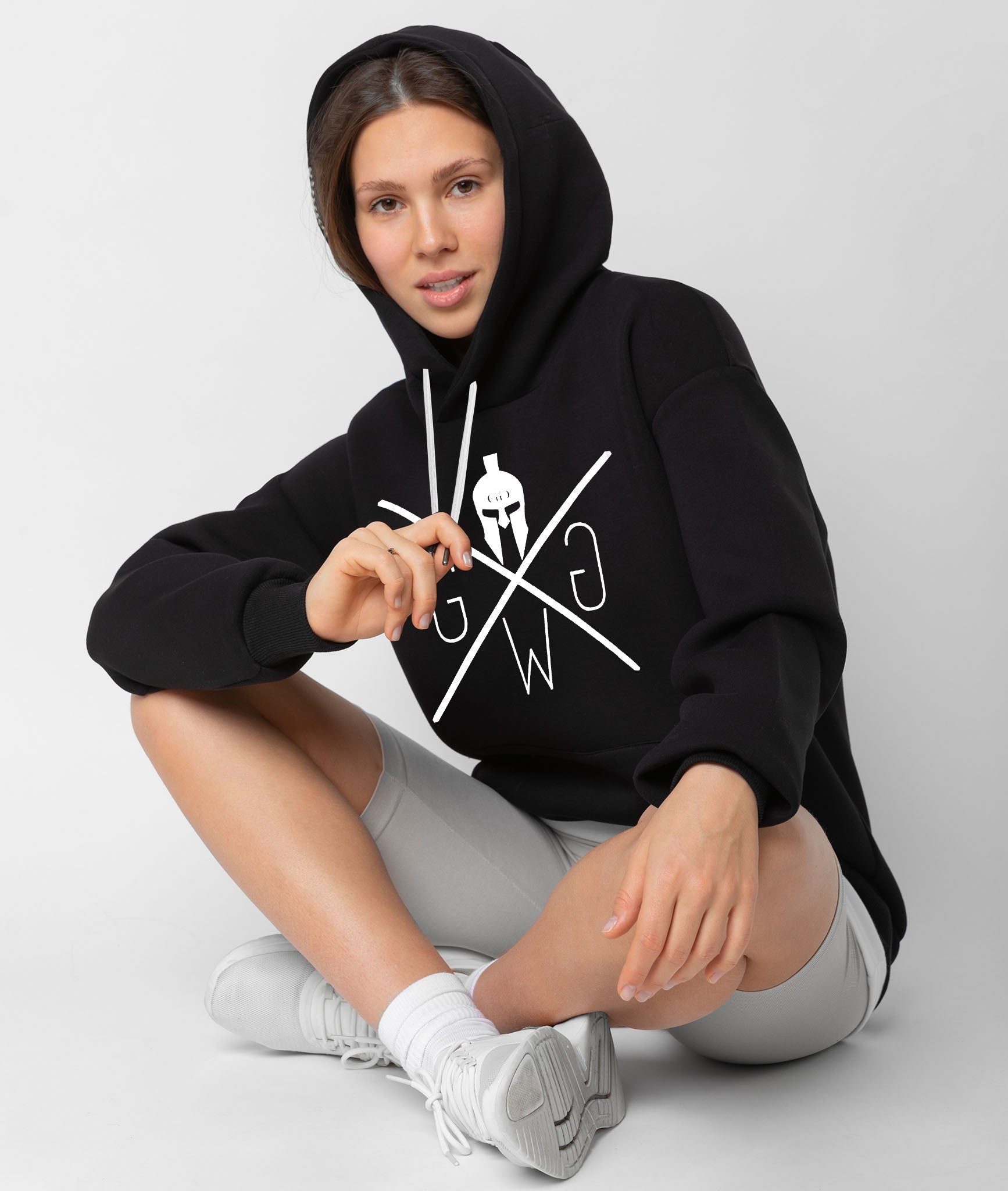 No Pain No Gain Damen Hoodie – Bequemer Gym Hoodie in Schwarz mit großem Rückenprint, perfekt für Fitness, Training und entspannte Rest-Days.