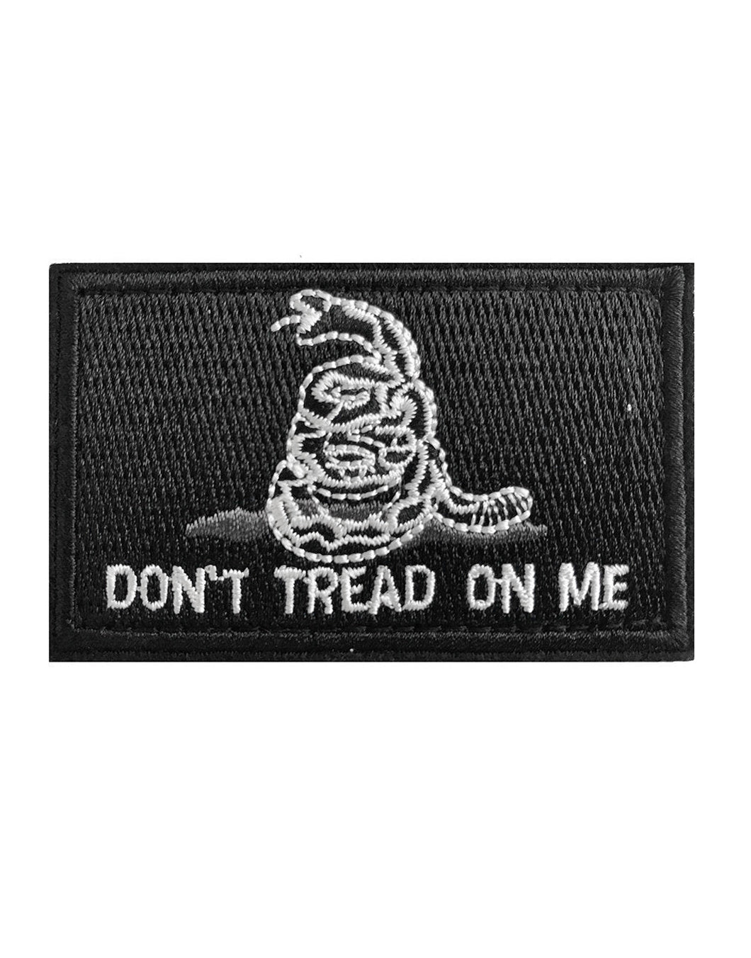 Don’t Tread On Me Patch in Schwarz von Gym Generation – inspiriert von der Gadsden Flag, ein kraftvolles Statement für Freiheit, ideal für Kleidung und Ausrüstung.