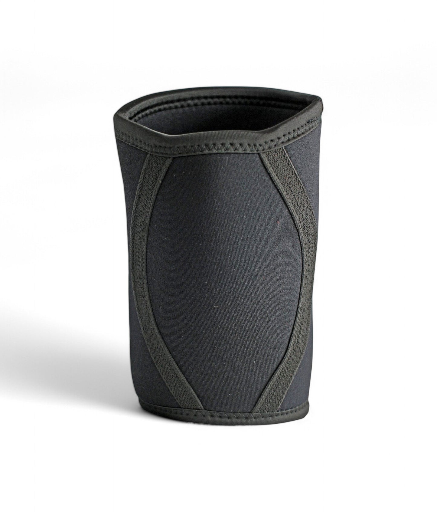 Ellenbogen Sleeve für Powerlifting von hinten, Neopren mit Flachnaht und elastischer Öffnung in Schwarz