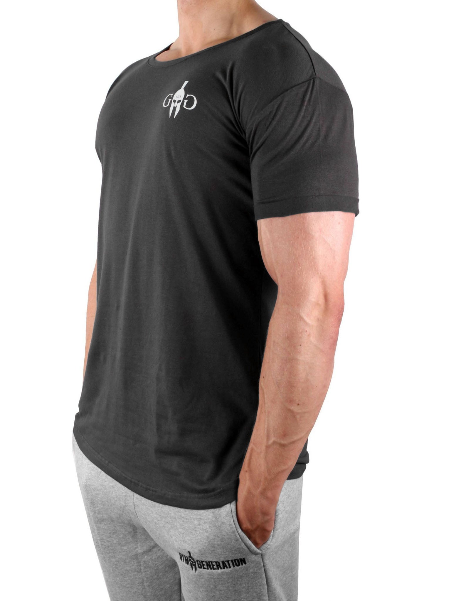 Men's Workout Shirt in Dark Grey Gym Generation - Main Image