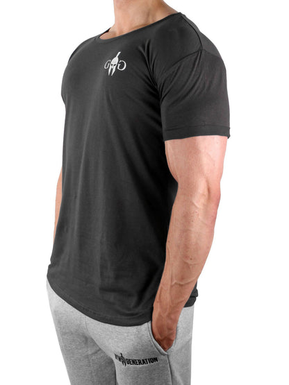 GG Club T-Shirt - Gunmetal - Gym Generation®--www.gymgeneration.ch