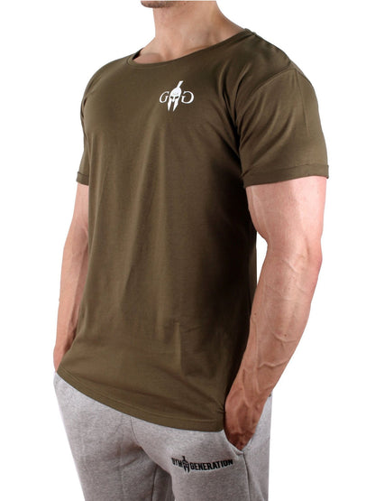 GG Club T-Shirt - Khaki - Gym Generation®--www.gymgeneration.ch