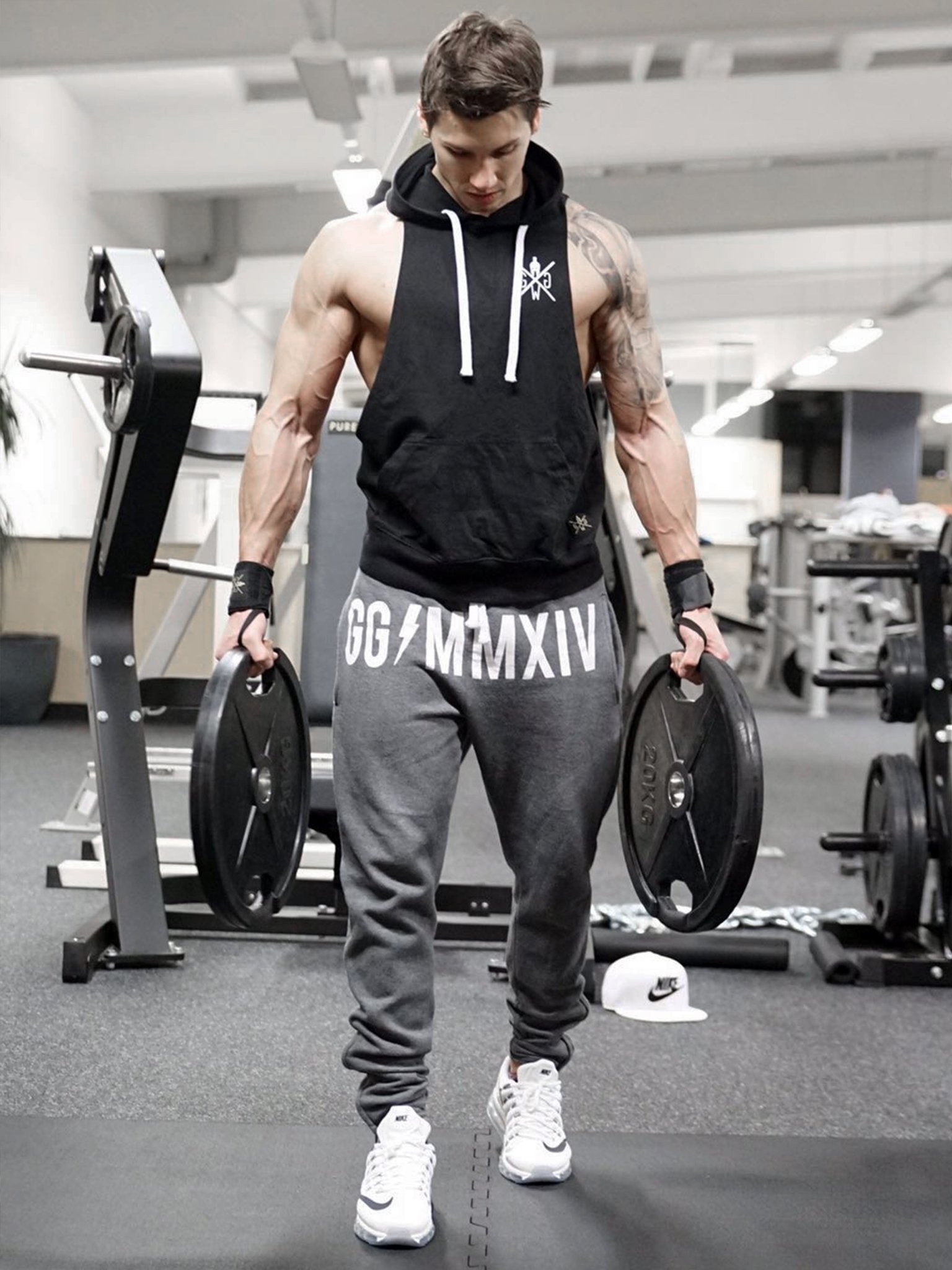Pantalon de Sport Homme Gris Gym Generation - Main Image