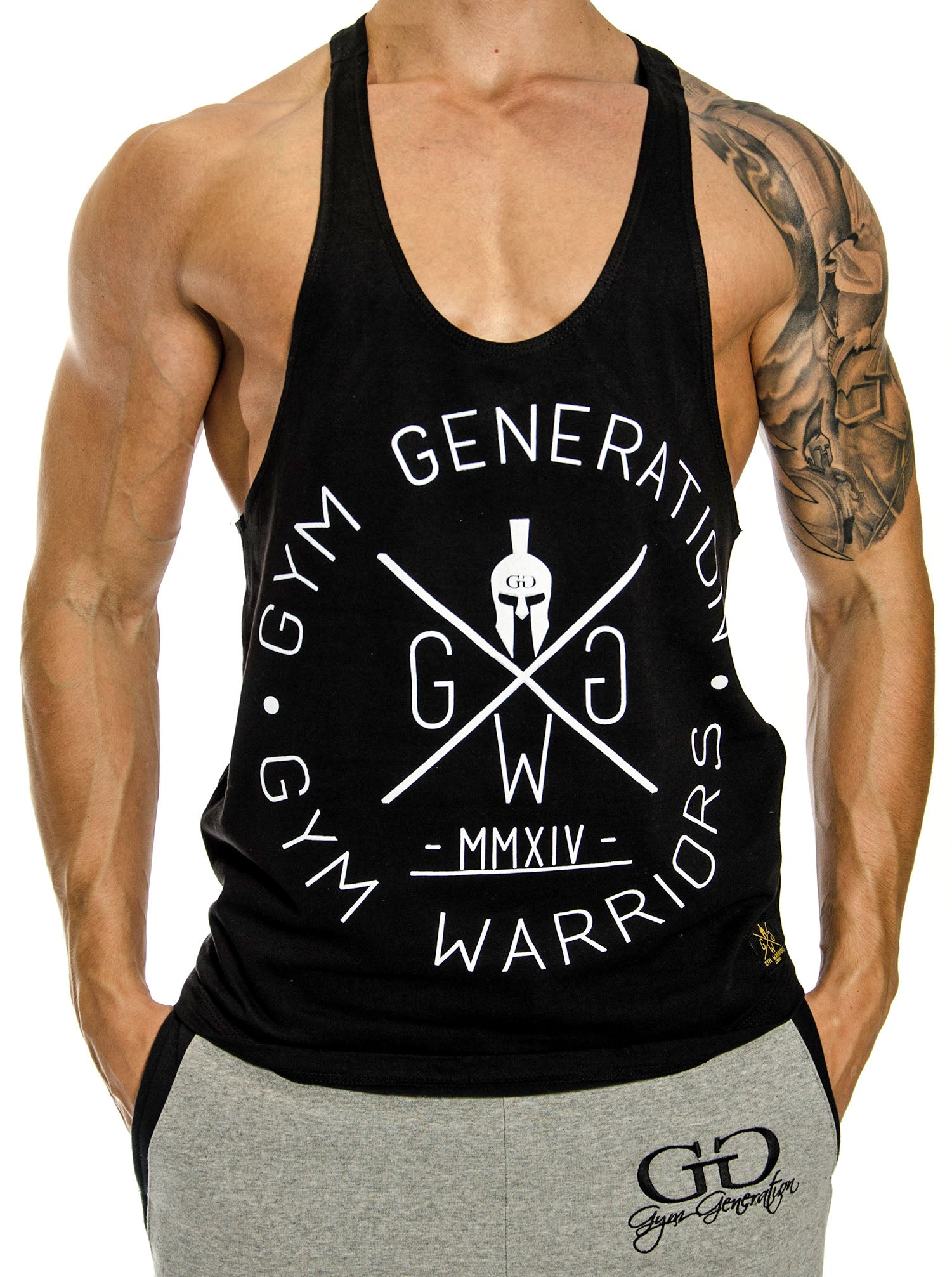 Stringer Tank Top Schwarz | Bodybuilding Tank – Gym Generation