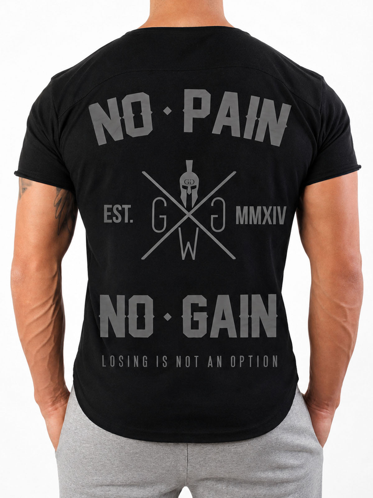 No Pain No Gain T-Shirt Schwarz | Gym Shirt Herren – Gym Generation