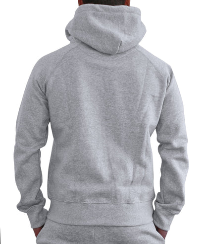 Herren Hoodie Grau von Gym Generation – minimalistisches Design mit Kontraststreifen und funktionalen Details, perfekt für Sport und Streetstyle.