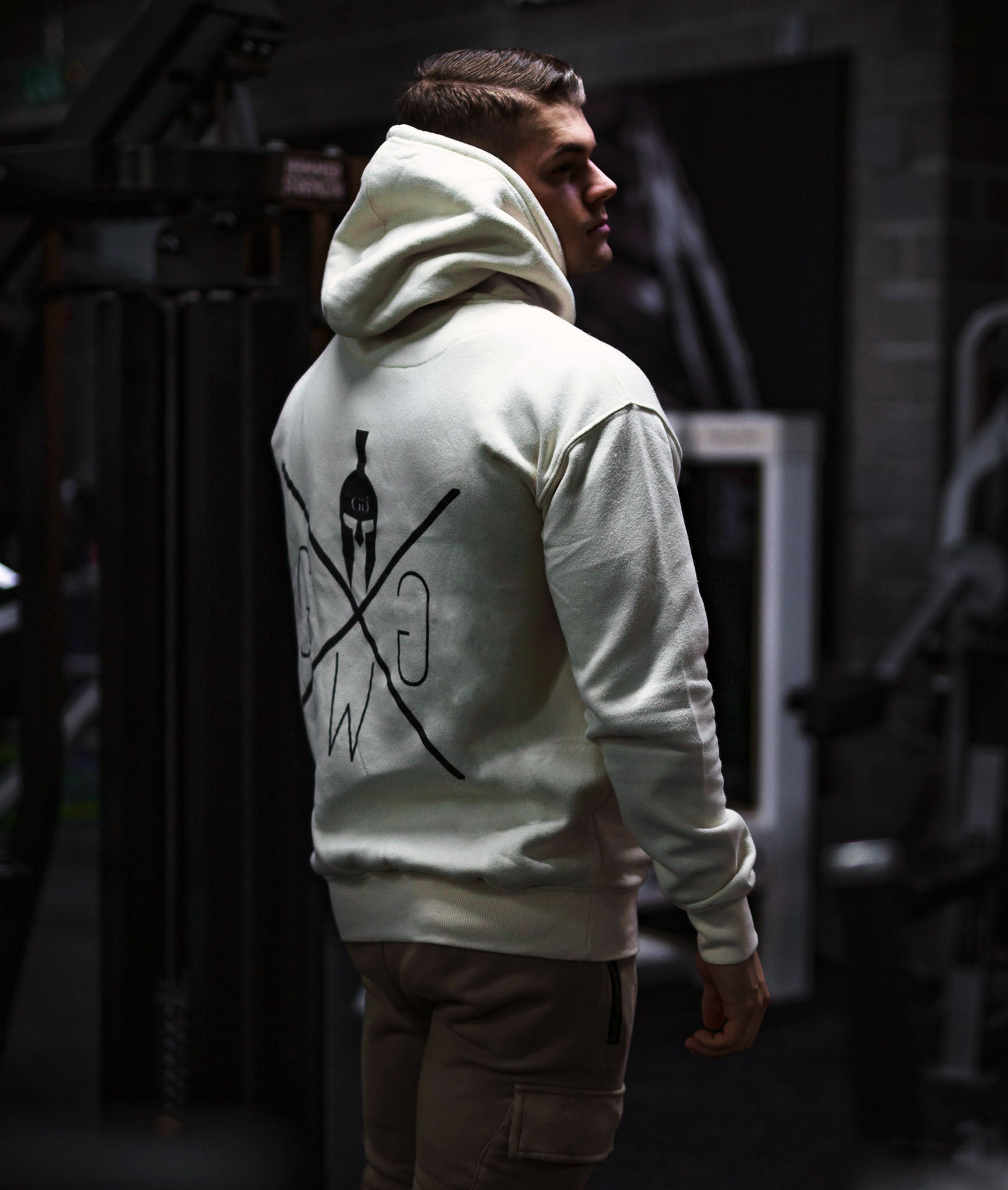 Men's Gym Hoodie Off White Hoodie by Gym Generation