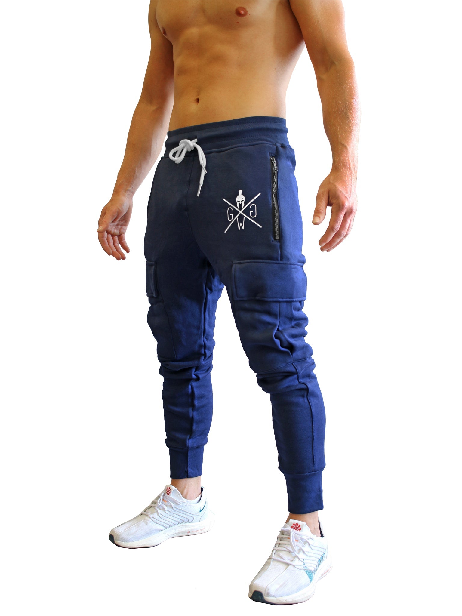 Gym Generation Navy Cargo Gym Pants mit weichem Fleece-Futter, bietet höchsten Tragekomfort und Bewegungsfreiheit