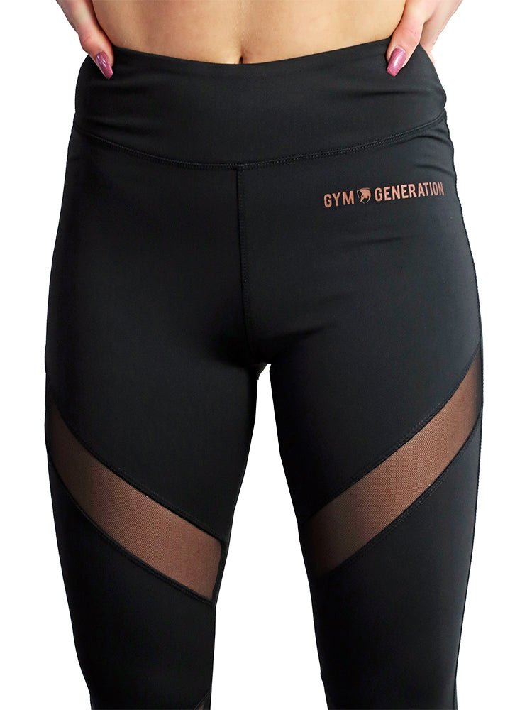 Fitness Leggings Schwarz von Gym Generation mit Mesh Einsätzen