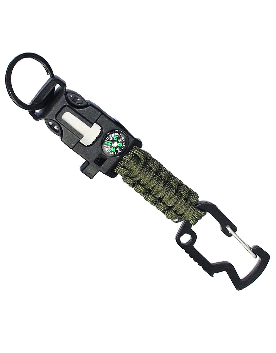 Gym Generation Outdoor Multi-Tool – Anhänger mit integriertem Kompass, Feuerstein und Trillerpfeife, perfekt für Survival und Abenteuer.