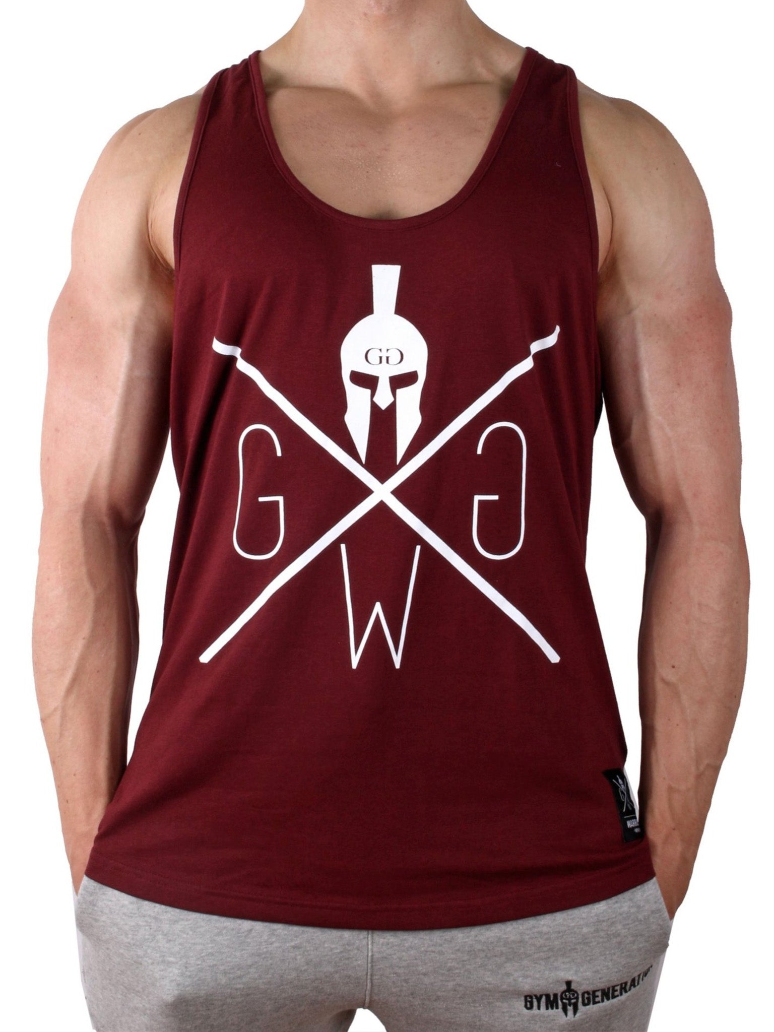 Stringer Tank Top in Bordeaux von Gym Generation für Herren