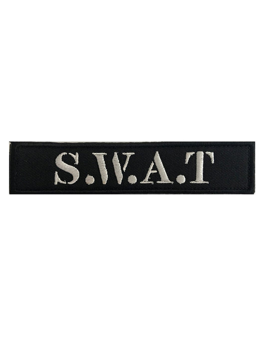 S.W.A.T Patch in Schwarz von Gym Generation – markantes Design mit Klettverschluss, ideal für taktische Kleidung und Accessoires.