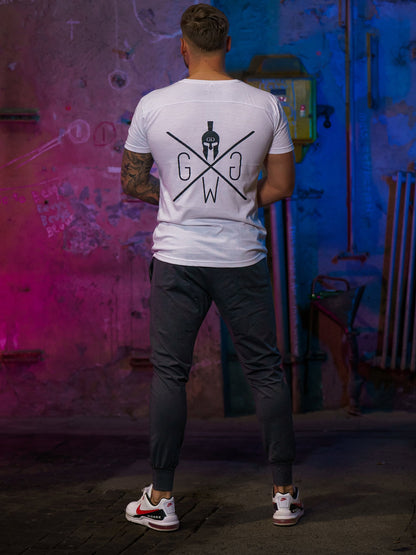 "Warriors" College T-Shirt - Weiss - Gym Generation®--www.gymgeneration.ch