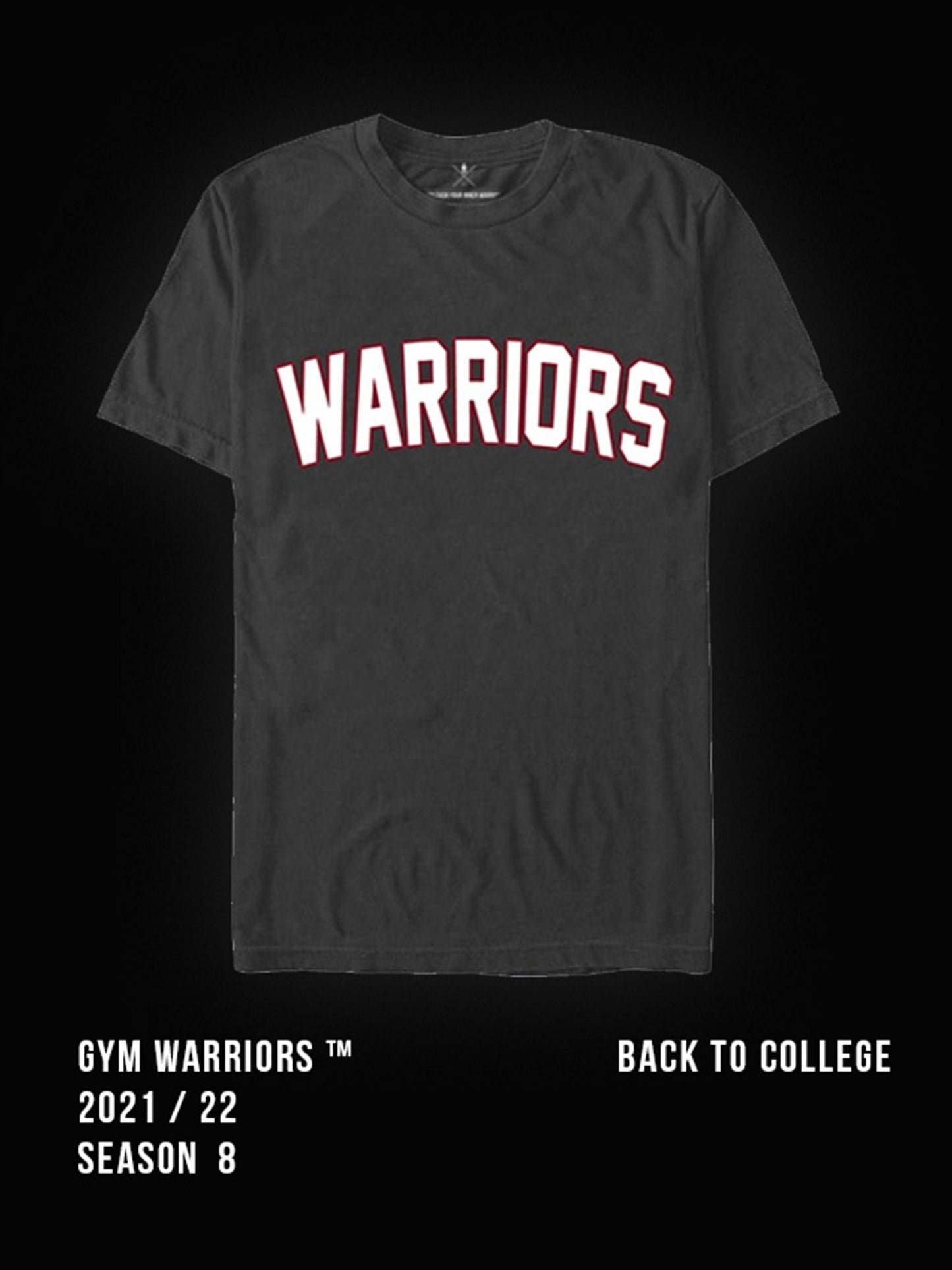 Warriors T-Shirt Dunkelgrau – minimalistisches Herren-Shirt mit dynamischem roten Print, ideal für Streetstyle, Gym und entspannte Outfits.