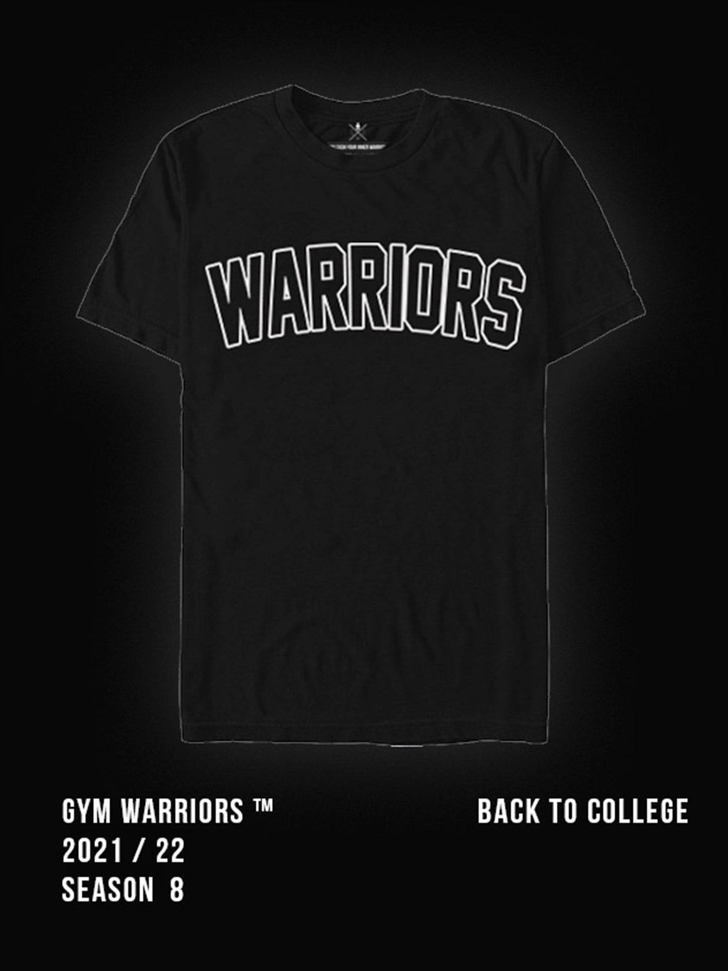 Warriors Shirt Schwarz von Gym Generation – minimalistisches T-Shirt mit kraftvollem Print, hochwertigem Material und urbaner Passform für moderne Streetstyle-Looks.